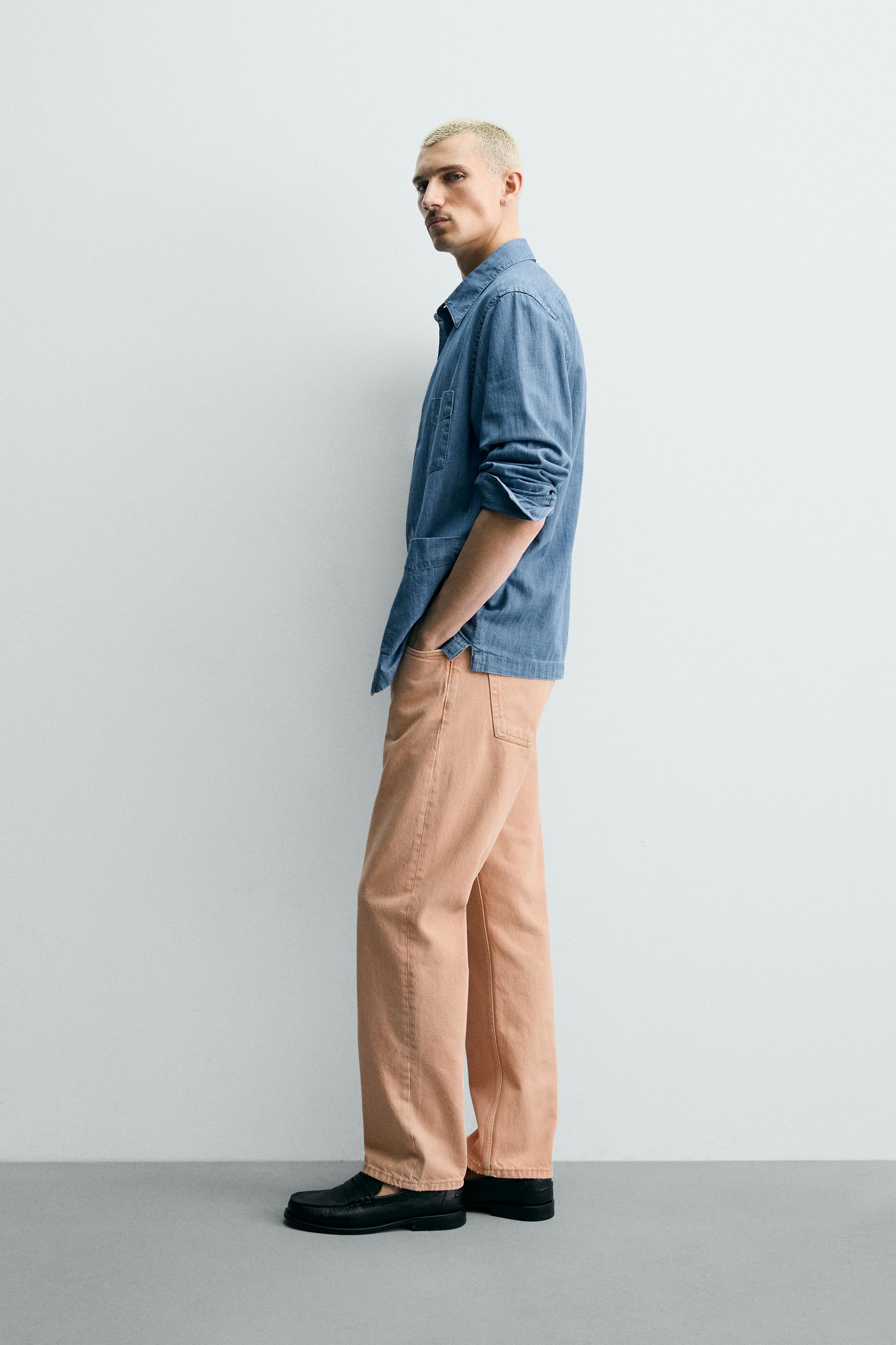 JEAN STRAIGHT FIT COULEUR DÉLAVÉE